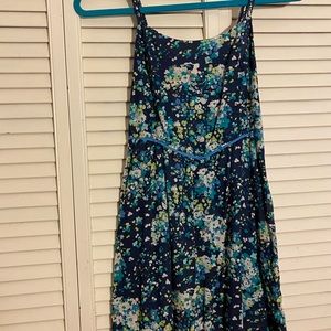 Floral Dress with Lace Detail